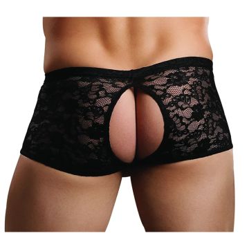 Male Power Kruisloze Kanten Short - Zwart