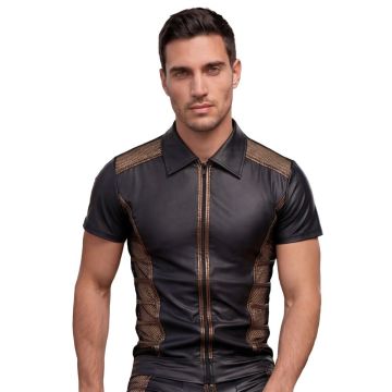 Opvallend Shirt met Ritssluiting NEK