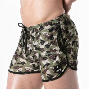 Leader Menswear Camo Print Mesh Shorts - Camo