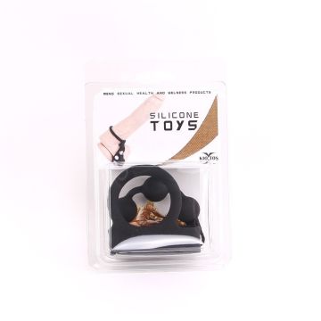 Siliconen Cockring + Ballstretcher met Gewicht