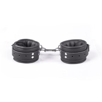 Professionele Enkelboeien 7 cm Zwart - Kiotos Leather*