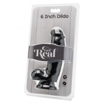 Get Real Dildo Zwart - 15 cm