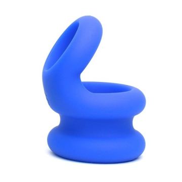 Siliconen Cockring Switch Hitter - Blauw*
