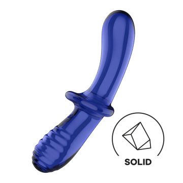 Satisfyer Double Crystal Dildo - Blauw
