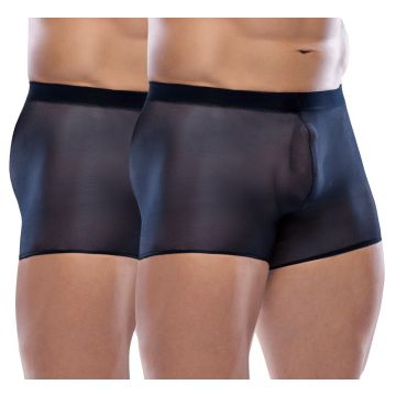 Svenjoyment Opwindende Transparante Korte Broek - Zwart