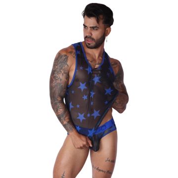 GIGO Tanktop met Sterrenpatroon Star - Blauw