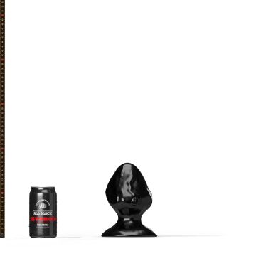 All Black Steroid Buttplug The Kettlebell Zwart - 18 cm
