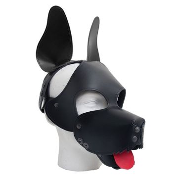 Mister B Leather Shaggy Dog Hood - Black