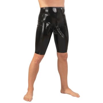 Latex Short Met Penissleeve - Zwart