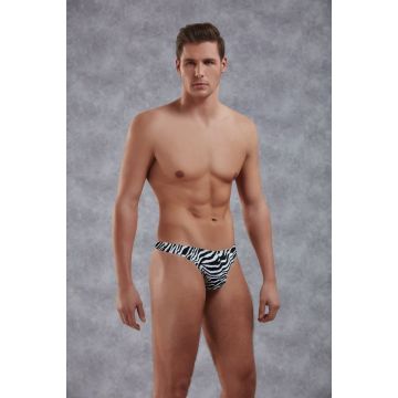 Doreanse Zebra G-String - Zwart/Wit