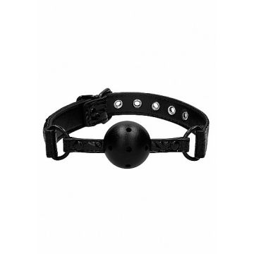 Luxe Ball Gag met Gaten - Zwart