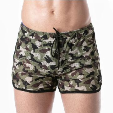 Leader Menswear Camo Print Mesh Shorts - Camo