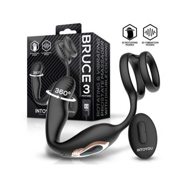 Prostaat Stimulator met Dubbele Vibrerende cockringen IY - Bruce