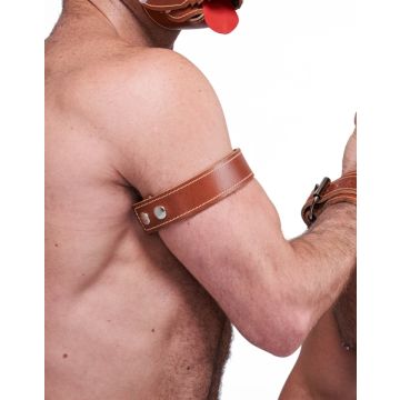 Mister B Leather Biceps Band Stitched - Brown*