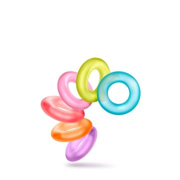 Gekleurde Cockringen King of the Ring - 6-Pack