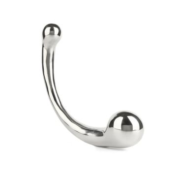 Curvy RVS Dubbele Dildo - Mr Steel