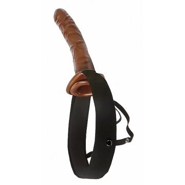  10 Inch Chocolate Dream Hollow Strap On