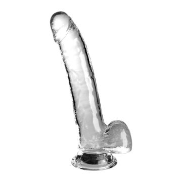 Realistische Dildo King Cock 25 cm - Transparant