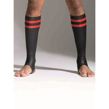 665 Leather - Neoprene Socks Tall -Rood