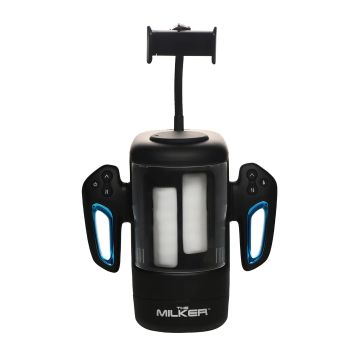 XR Brands Stroking en Vibrerende Masturbator met Telefoonhouder - Cyber Milker