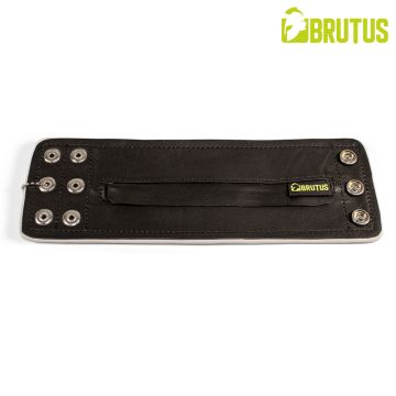 BRUTUS Leren Polsportemonnee met Rits - Zwart/Wit