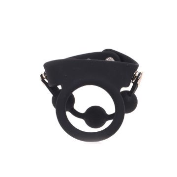 Siliconen Cockring + Ballstretcher met Gewicht