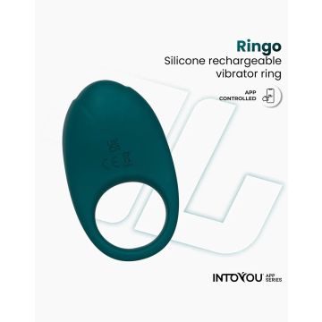 Ringo Vibrerende Cockring met App - Groen