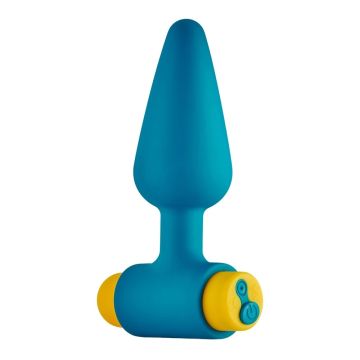 Dreamtoys Buttplug met Vibrerende Bullet Wave Buzzer - Blauw
