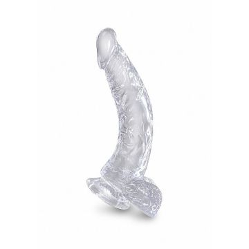King Cock Transparante Dildo met Balzak - 21 cm*