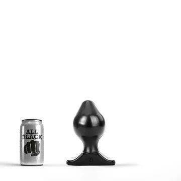 All Black Thijs Butt Plug - 9 cm