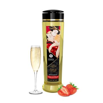 Shunga - Organica Massage Olie Sparkling Strawberry Wine 240 ML*
