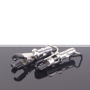 Kiotos Steel Barrel Tepel Klemmen met 3 Diamanten