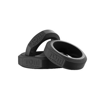 Tom of Finland 3 Piece Silicone Cock Ring Set