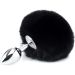 Buttplug met Fluffy Staartje - Zwart* Buttplug met Fluffy Staartje - Zwart*