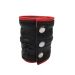 Leren Armband met Drukknopen - Rood