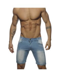 Addicted Mid Length Short - Blue Jeans voorkant