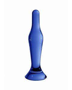 Glazen Buttplug Flask - Blauw