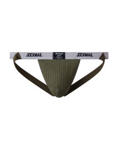 Jockmail JM229 Gray Narrow Strap Jock - Leger Groen