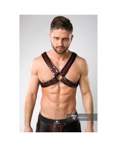 Maskulo Armored Color-Under Chest Harness - Rood