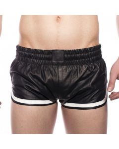 Prowler RED Leather Sports Shorts Black/White