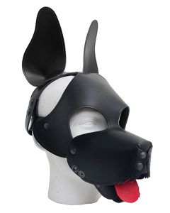 Mister B Leather Shaggy Dog Hood - Black