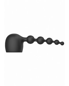 KINK - Silicone Wand Opzetstuk - Anal Beads - Black