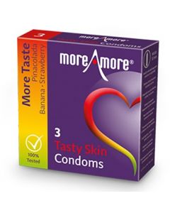 Condooms Tasty Skin More Amore - 3 Stuks