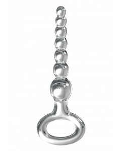 Icicles No. 67 - Anal Beads met Trekring - Transparant