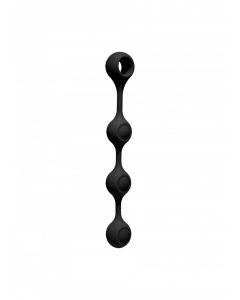 Zwarte Anal Beads met Gewichten - Kink
