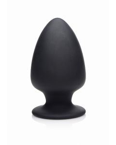 Zwarte Squeezable Buttplug - Large