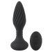 Anos Vibrerende Buttplug met Afstandsbediening Swirl - Zwart