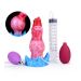 Opblaasbare en Spuitende Dildo Air Boulys - Rood/Blauw Opblaasbare en Spuitende Dildo Air Boulys - Rood/Blauw