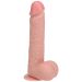 Stotende Realistische Vibrator Met Ballen 20.5 cm - Huidskleur