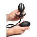Zwarte Opblaasbare Siliconen Buttplug - XR Brands